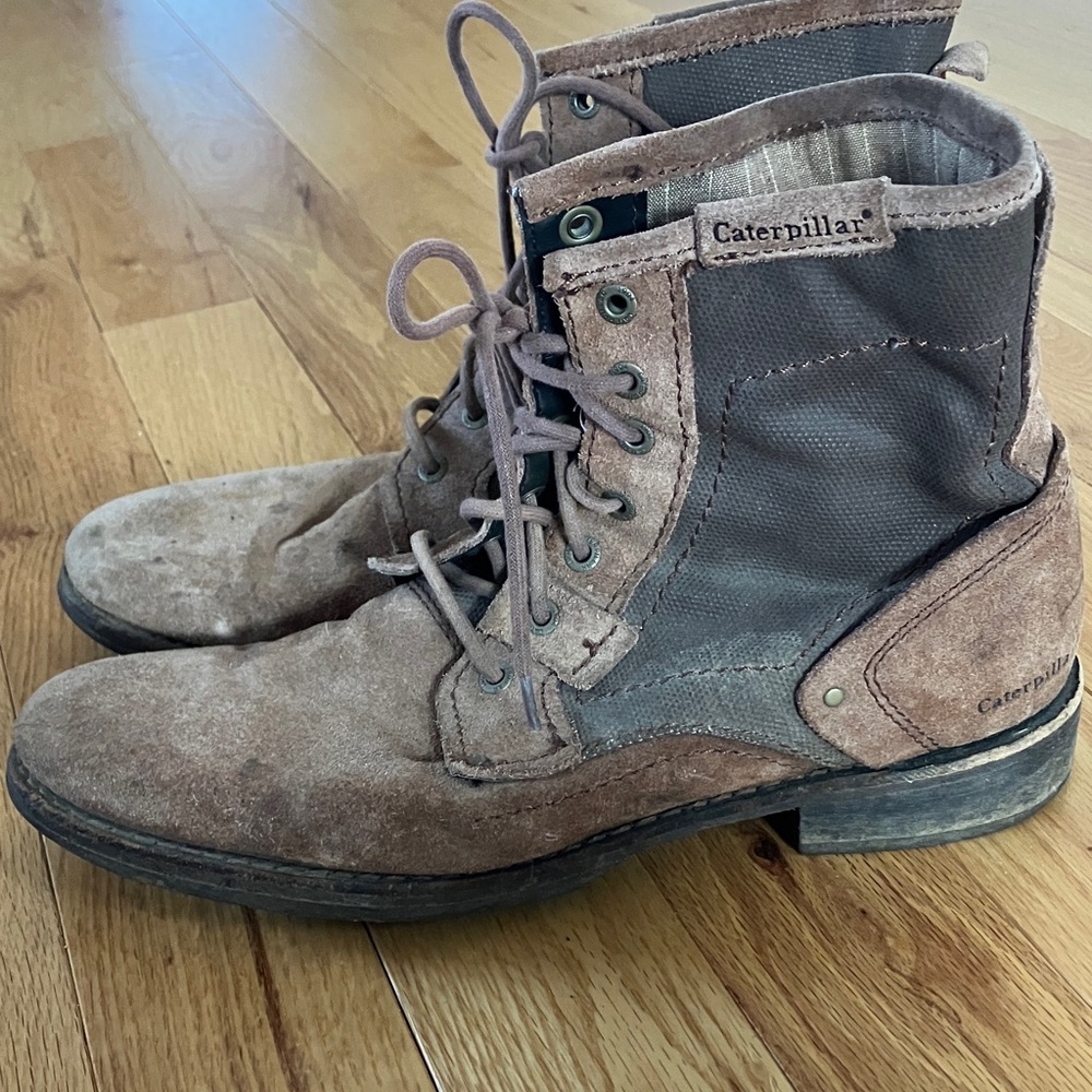 Caterpillar Brown Suede Lace-Up Boots